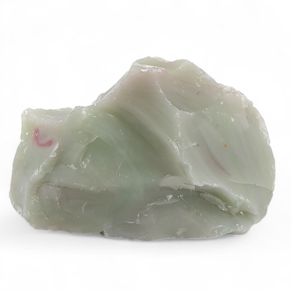 Jadeite Pink Swirl Art Glass Cullet Glowing Manganese Opaque Slag Glass #4GX85 - Picture 4 of 7